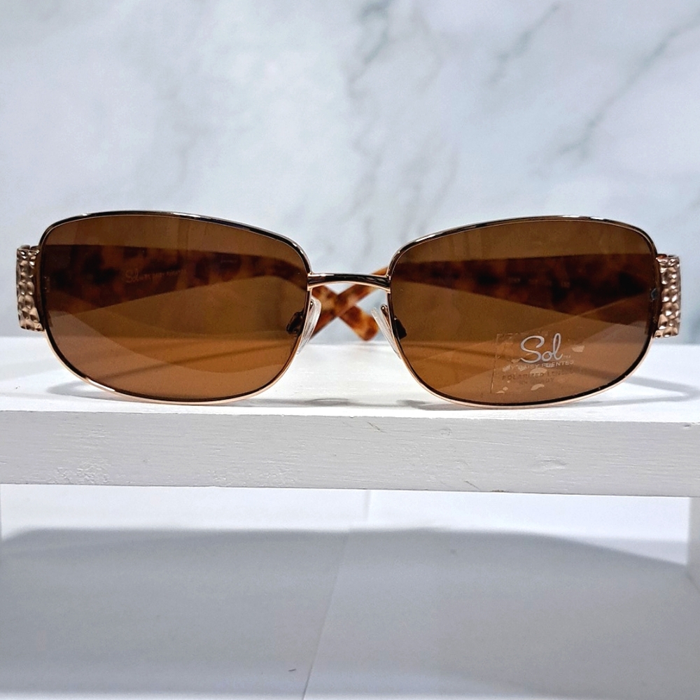 NEW SOL Sunglasses, Brown POLARIZED lenses, modern shades FALL modern fuentes - Picture 2 of 6